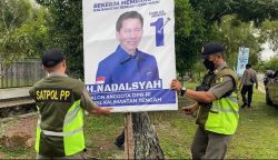 Melanggar Aturan, APK Peserta Pemilu Ditertibkan Bawaslu