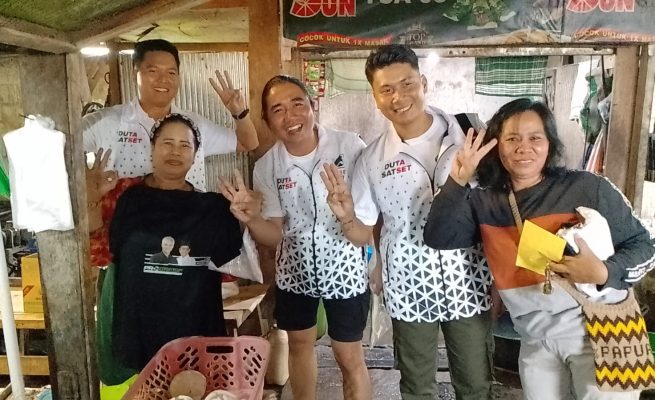 Relawan Progresif Kalteng Blusukan di Pasar Rajawali Palangka Raya