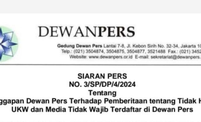 Dewan Pers Bantah Keluarkan Pernyataan Soal Wartawan Tidak Harus UKW