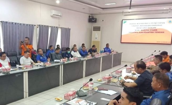 Pemkab Barut Gelar Rakor Penetapan Status Tanggap Darurat Bencana Banjir