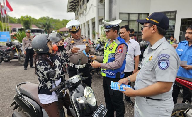 Tim Pembina Samsat Kota Palangka Raya Gelar Razia Gabungan Kepatuhan Pajak Kendaraan Bermotor