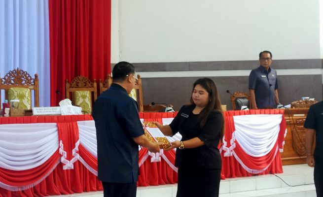 DPRD Terima Raperda RPJPD Pemkab Gunung Mas Tahun 2025-2045 