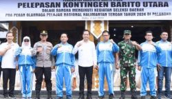Pj Bupati Barito Utara Melepas Kontingen Seleksi Pra-Popnas 2024
