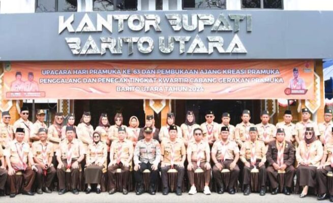 Peringati Hari Pramuka ke-63, Kabupaten Barito Utara Gelar Upacara dan Ajang Kreasi Pramuka Penggalang dan Penegak