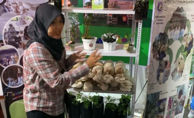 SMKN 1 Pangkalan Banteng Tampilkan Inovasi Budidaya Jamur Tiram di Gebyar Pendidikan Kalteng Berkah