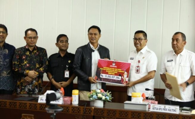 Pemprov Kalteng Terima Sisa Dana Hibah Pilkada 2024 Rp12,2 M dari KPU