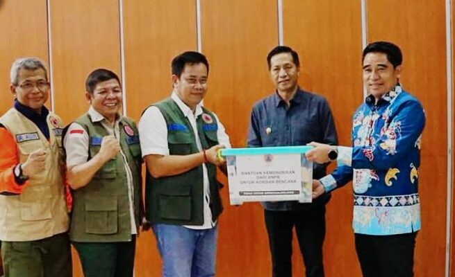 Pj Bupati Barito Utara Terima Kunjungan BNPB, Bahas Penanganan Banjir dan Salurkan Bantuan