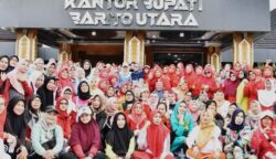 Pj Ketua PKK Barito Utara Ajak Masyarakat Senam Pagi Bersama