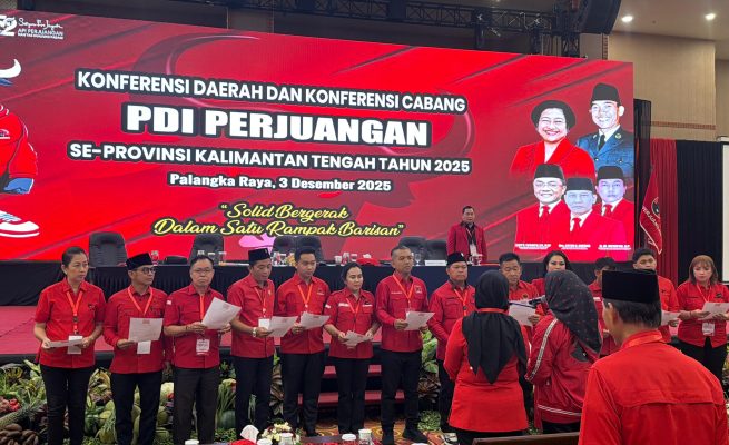Resmi, Yohanes Pimpin DPD PDI Perjuangan Kalteng Periode 2025–2030