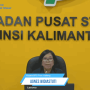 Kepala BPS Provinsi Kalimantan Tengah Agnes Widiastuti saat memaparkan Berita Resmi Statistik