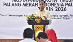 Wali Kota Palangka Raya, Fairid Naparin secara resmi membuka Musyawarah Kota atau Muskot VIII Palang Merah Indonesia Kota Palangka Raya