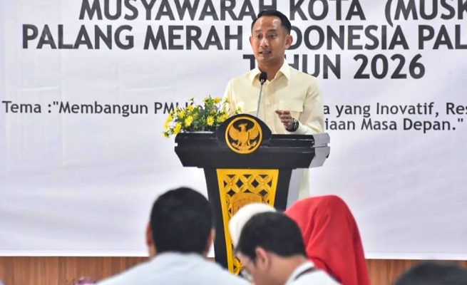 Wali Kota Palangka Raya, Fairid Naparin secara resmi membuka Musyawarah Kota atau Muskot VIII Palang Merah Indonesia Kota Palangka Raya