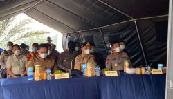 Gubernur Agustiar Sabran bersama Wagub Edy Pratowo ikuti Rakor secara virtual di Posko Brimob